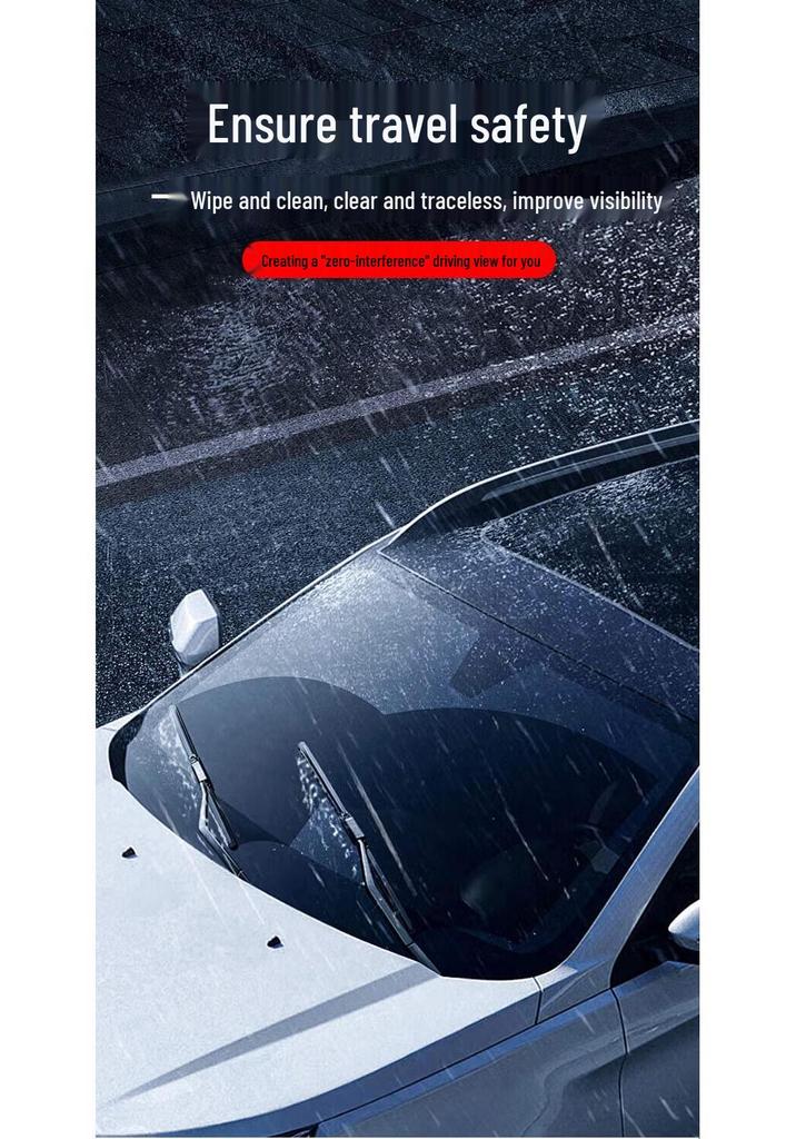 Eleventh Layer Frameless Silent Car Wiper Blade - Universal Double Adhesive Strip
