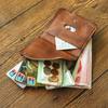 New Top Layer Cowhide Wallet for Men, Retro Two Fold Short Zipper Wallet, Pleated Handmade Old Cowhide Wallet