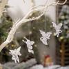 4pcs Christmas Angelic Decorations Acrylic Angelic Hanging Decorations for Festival Season Christmas Embellishment
