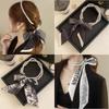 2-In-1 Detachable Pearl Headband Silk Scarf Hairband Women'S Hair Ties Elastic Hair Bands Necklace Fashionable Accessories