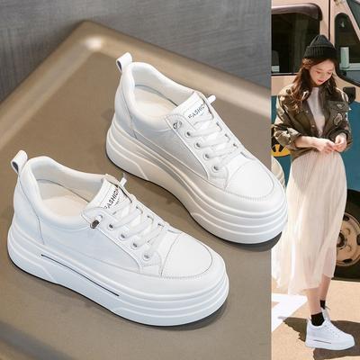 Small Inner Height Increase Thick-soled Wedge Heel Summer New Casual Women's Net Shoes Breathable and Comfortable Muffin White Shoes