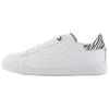 EA7 Leather Round Toe Lace-Up Low-Top Sneakers Unisex Sneakers White X8X001XCC51T978
