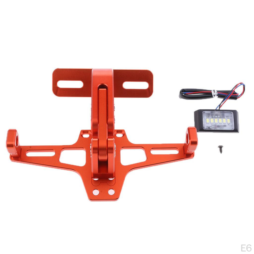 1 Piece Adjustable License Plate Holder Chassis Components with LED Light
