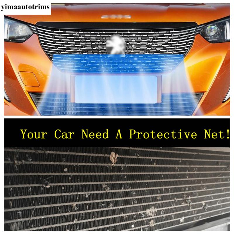 Car Front Middle Grille ect Screening Mesh ert Net Protection Trim Accessories Exterior For Peugeot 2008