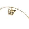 Les Trésors De Lily [K9111] - Gold Plated Ankle Chain 'Butterfly' White Gold - 10x8 Mm