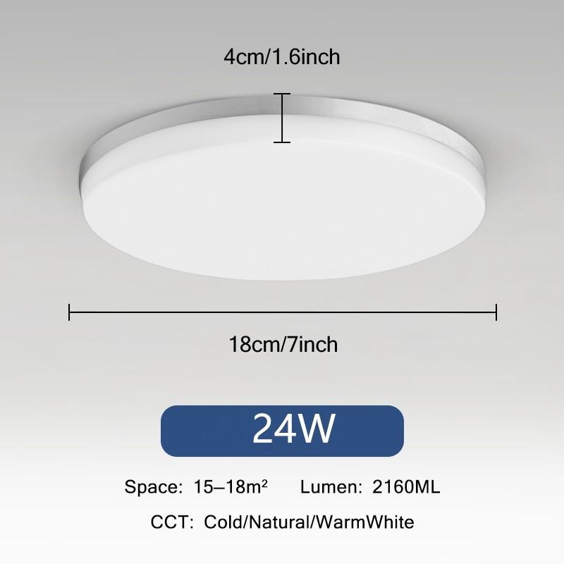 Led Ceiling Lamp for Living Room 110V 220V Modern Ceiling Light 18W 24W 48W Bedroom Lights Bathroom Kitchen Lighting