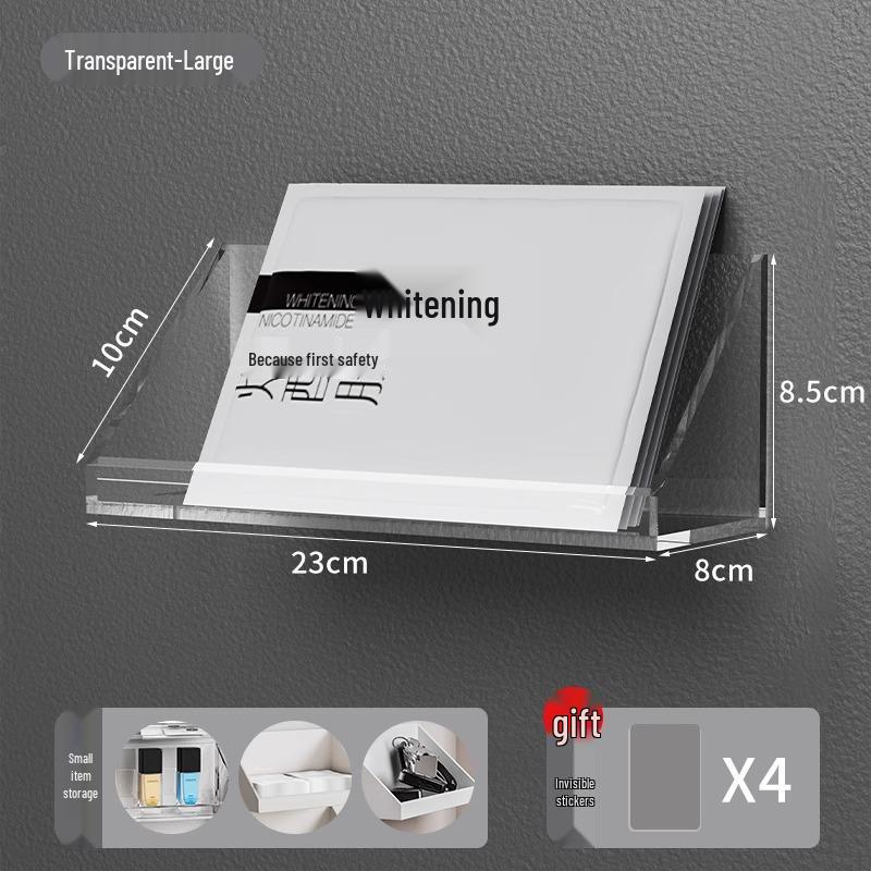 Wall-Mounted Bathroom Mirror Cabinet with Storage for Cosmetics and Lipsticks