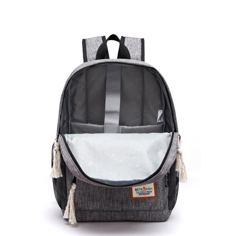 Schoolbag new backpack, British Oxford cloth flip solid color backpack outside casual sports bag wholesale
