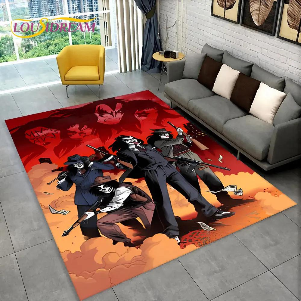 KISS Rock Band Retor Teppich, Teppich für Zuhause, Wohnzimmer, Schlafzimmer, Sofa, Fußmatte, Dekor, Küche, rutschfeste Bodenmatte Alfombra