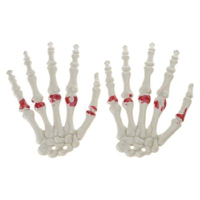 1 Paar Halloween-Skeletthände Kunststoff-Skelett Menschliche Hand Knochen-Dekoration für Halloween-Themenparty Zombie-Party