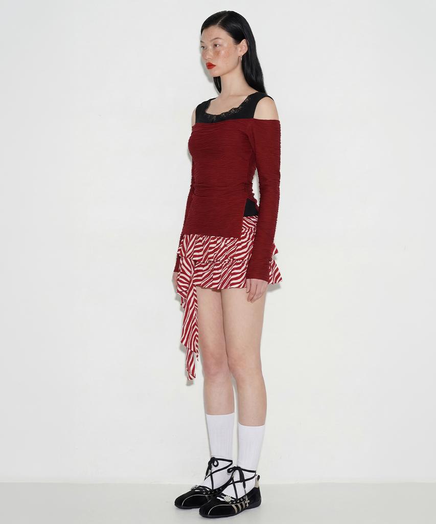 SETSETSET Cascade Ruffle Tiered Shorts