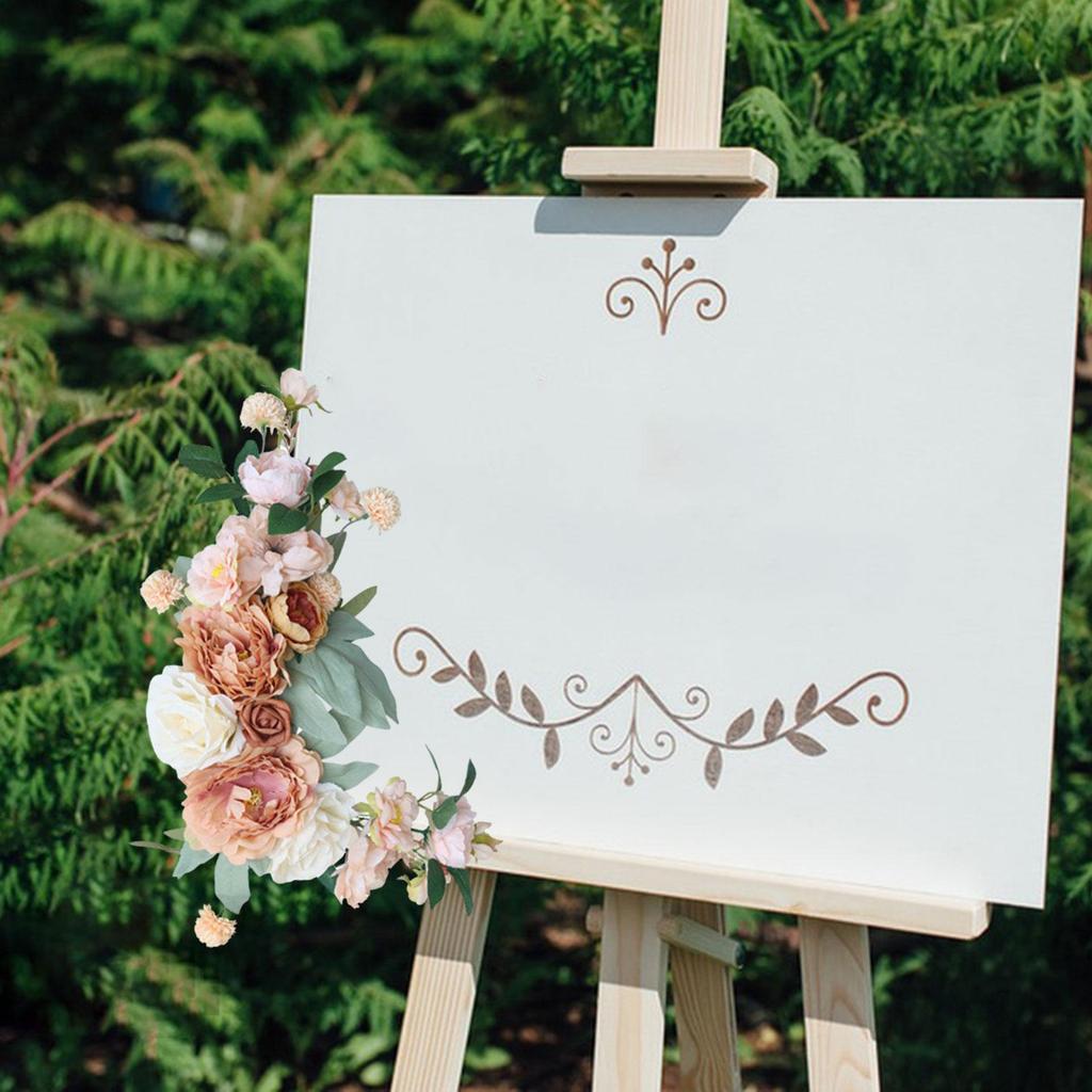 Artificial Flower Swag Handmade Centerpiece Garland for Reception Wall Party