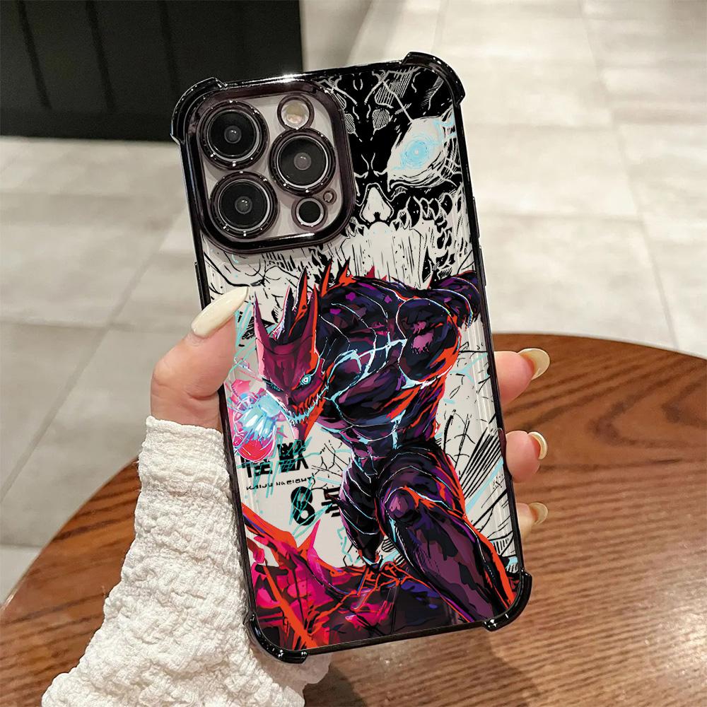 Anime Kaijus No. 8 Plating Phone Case For Samsung S26 S25 S24 S23 S22 S21 S20 FE Note20 Edge Plus Ultra 4G 5G Anti Fall Airbag