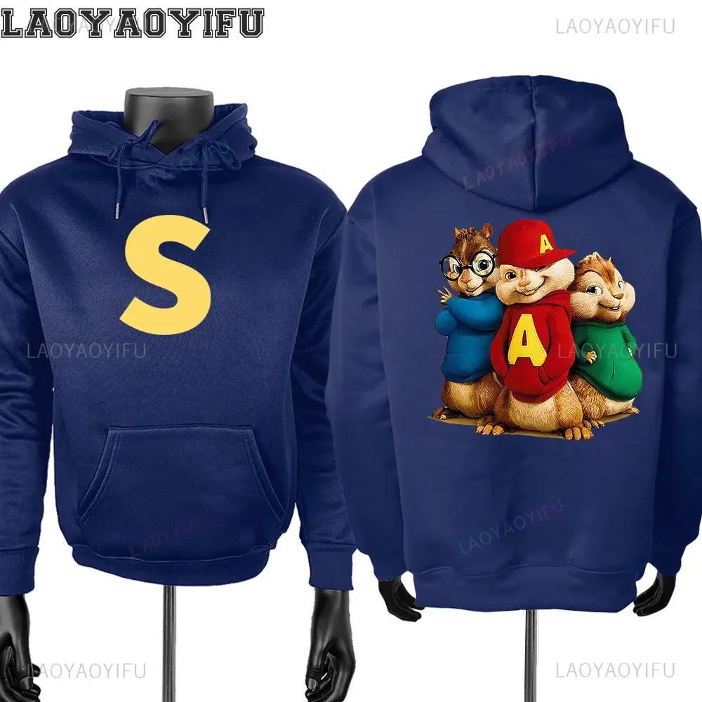 Alvin and The Chipmunks: The Squeakquel's Pullover Woman Manfashion Drop Shoulder Hoodie Is Available for Best Friend Sweatshirt