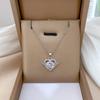 Light Luxury Micro-Inlaid With Real Gold Angel Heart Necklace Women'S New Collarbone Chain Light Luxury Niche Design