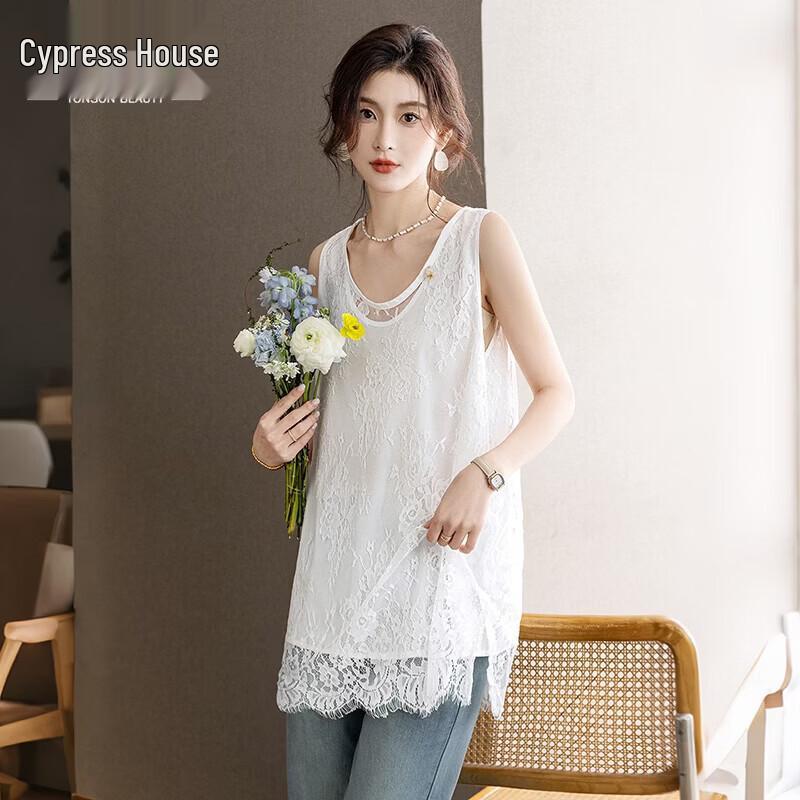 Sibaisha Lace Patchwork Sleeveless Vest M