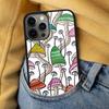 Psychedelic Mushrooms Florals Soft Phone Case for iPhone 17 Air 16e Pro max 15 Pro 13 14 Plus 11 12 MagSafe Magnetic Coque