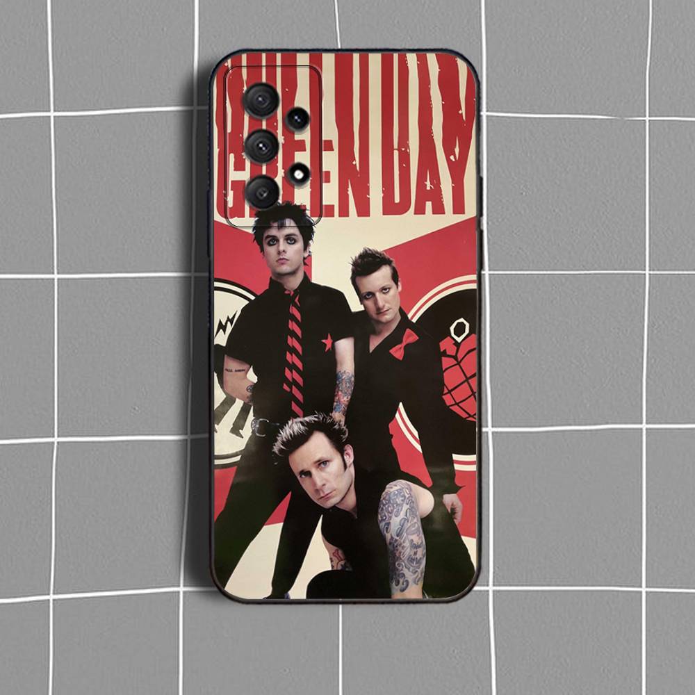 G-Green Day B-Band-ES Phone Case For Samsung Galaxy A73,31,32,72,41,53,52,71,22,5G,Note,J7,8,9 Soft Black Cover