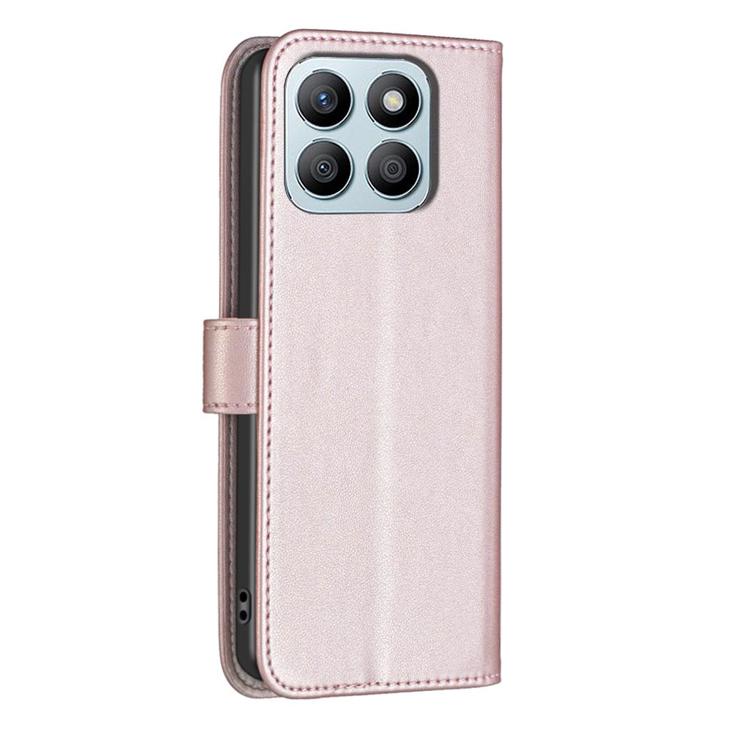 BINFEN COLOR BF17 For Honor X8b 4G Leather Phone Case Cover with Wallet Stand