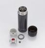 Tiger Sahara Slim Metallic Black Stainless Steel Water Bottle, 400ml with Cup, MSE-A040-KM