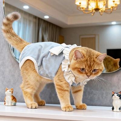 Adjustable Cat Sterilization Suit Anti Licking Soft Pet Belly Cover Comfortable Breathable Dog Recovery Suit
