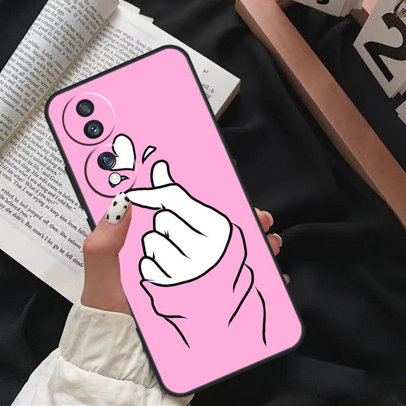 Kpop Hand Finger Heart For Honor Magic 8 Pro 6 5 7 Lite Case For Honor 200 400 50 70 90 X8b X9a X9b X9c X9d Win RT