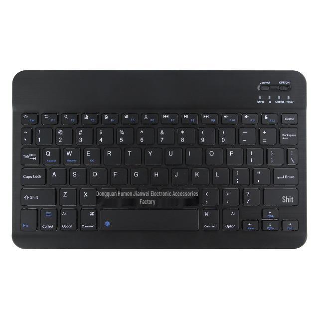 Multilingual 10" Bluetooth Keyboard - Compatible with Spanish, Russian, Thai, Arabic, Pinyin, Traditional Chinese, and Cangjie on iPad Tablets.
