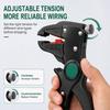 Wire Stripper and Cutter with Adjustable Insulation Length and Tension, Manual Hand Tool with a Stripping Jaw and Separate Steel Cutter