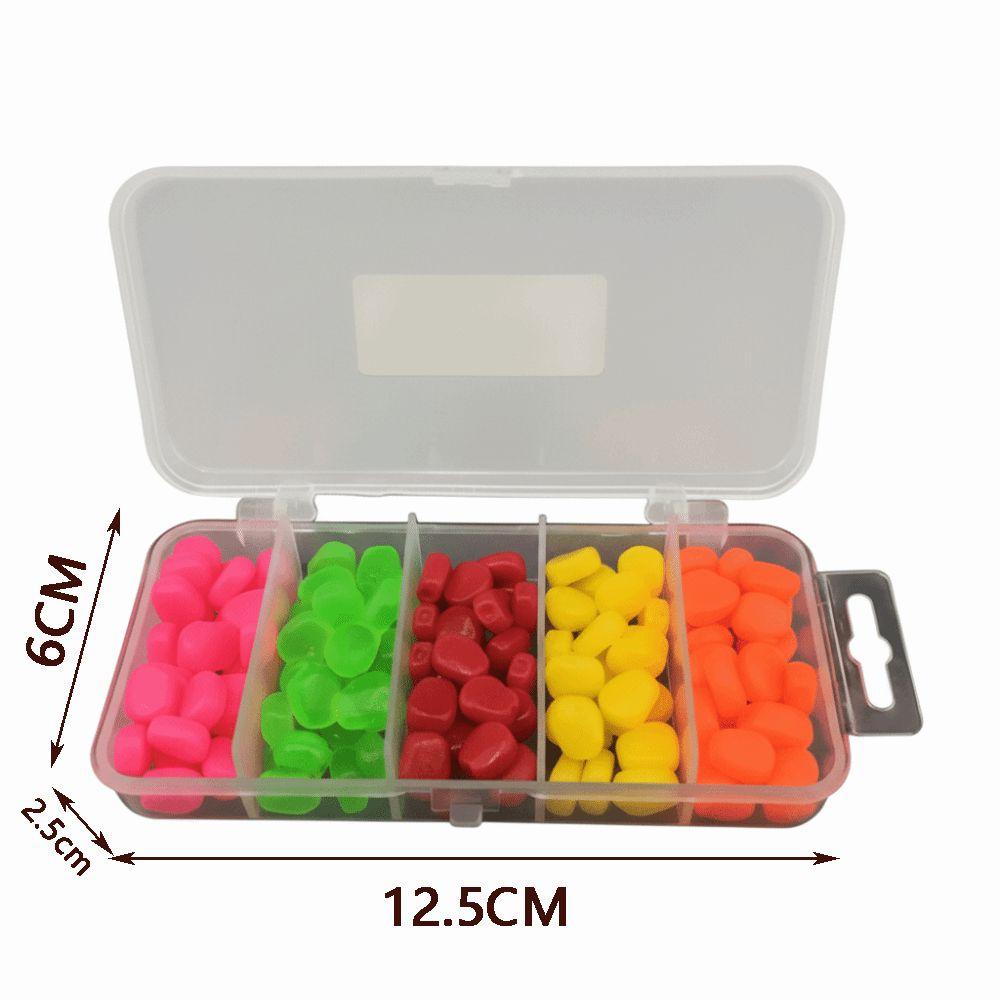 100PCS PVC Soft Corn Kernel 5 Vibrant Colors Floating Baits Vibrant Hinged Lures Outdoor Fishing