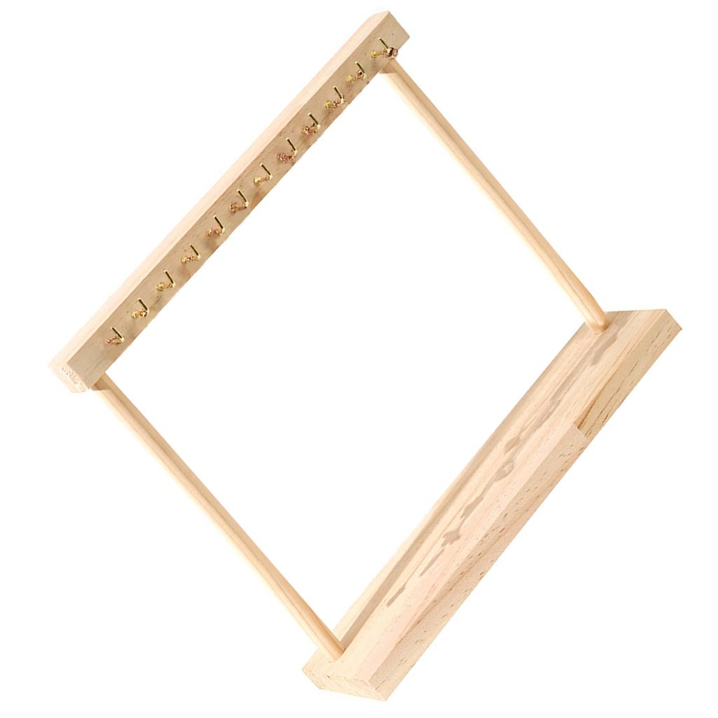 Elegant Wood Jewelry Holder Wood Necklace Display Stand Rack Stylish Jewelry Organizers for Professional Use