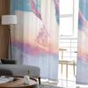 Starry Sky Whale Star River Clouds Bedroom Transparent Sheer Curtains Holiday Decoration Window Voile Tulle Curtain