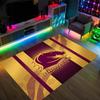 Brisbane Broncos Design Crystal Velvet Carpet Cozy Non?Slip Printed Rug For Bedroom Living Room Entrance