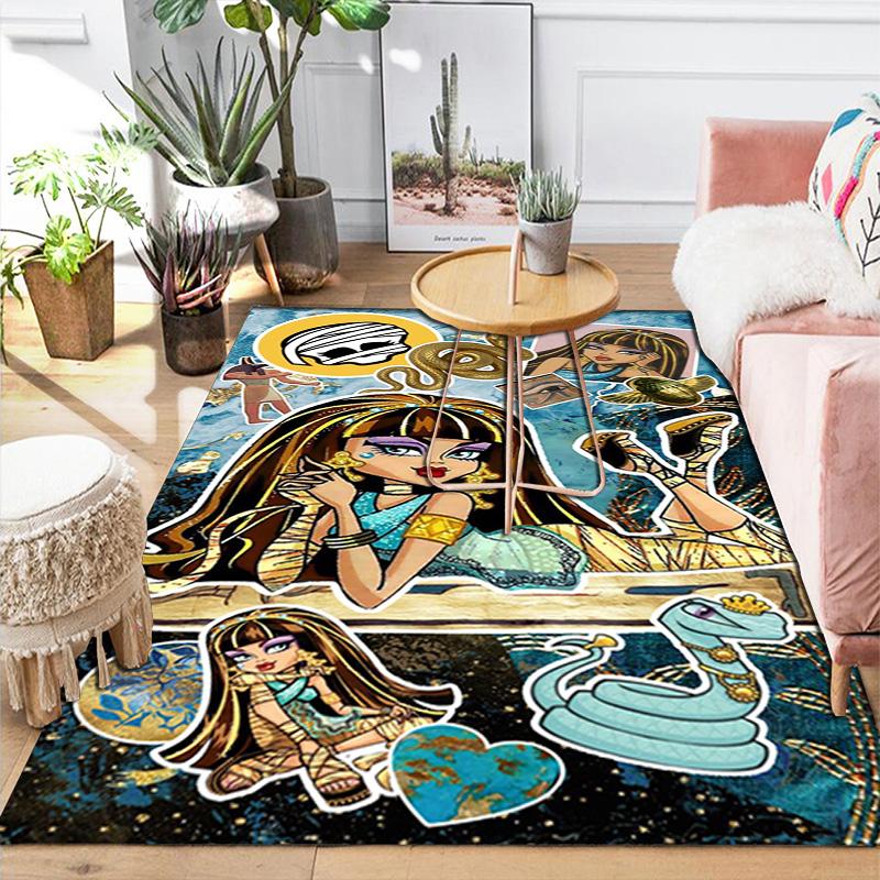 Monster High Inspired Rug Floor Mat for Living Room or Bedroom Soft and Comfortable Carpet a Gift for Birthday and Holiday.PFF260912057