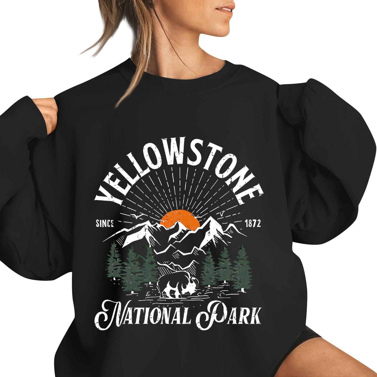 

Женская повседневная мода ко Дню святого Валентина с принтом, длинным рукавом, круглым вырезом, толстовки, пуловеры, топы XXL чёрный