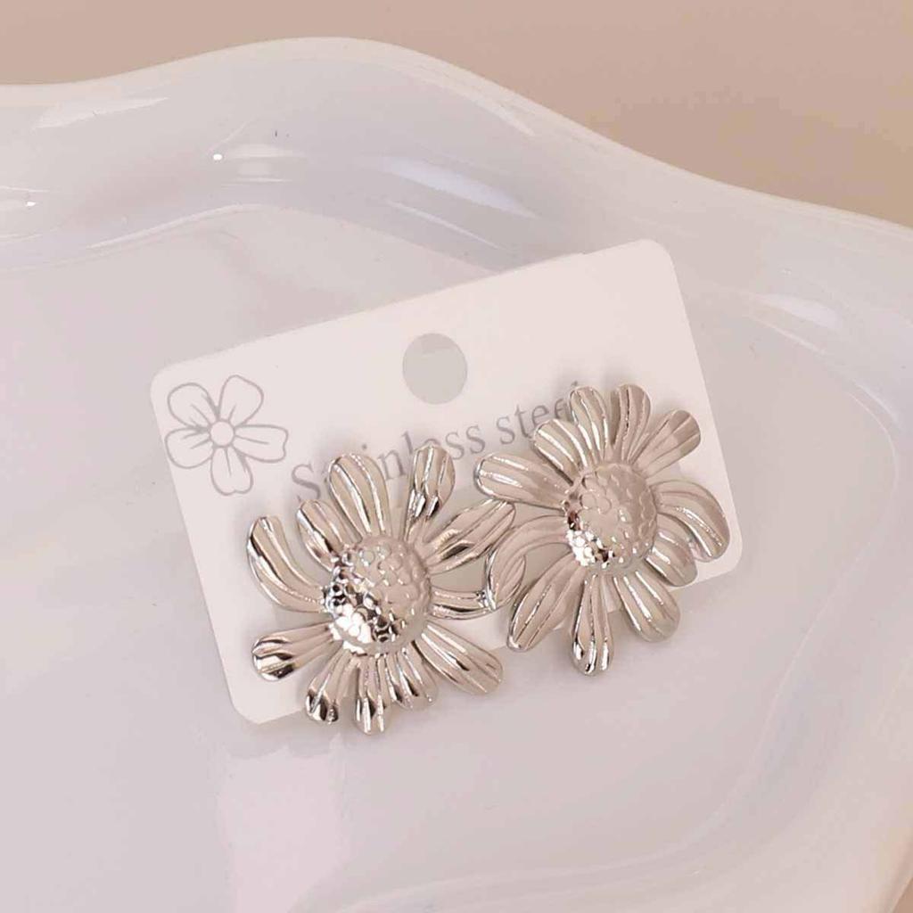 European American Trendy Cross-Border Punk Cold Wind Stainless Steel Earrings Geometric Irregular Drop Fashion Jewelry