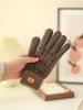 Velvet-Lined Korean Touch Screen Winter Cycling Gloves - Warm Unisex Wool