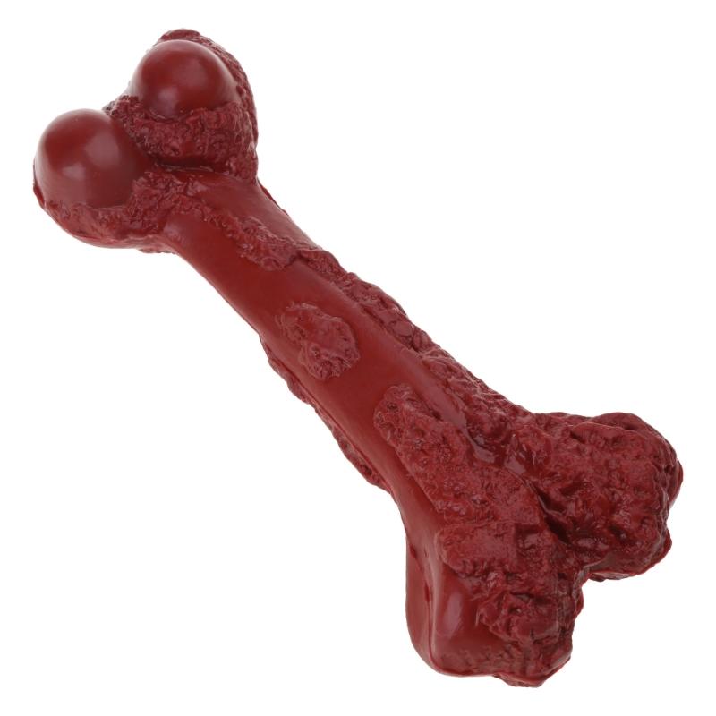 Dog Chew Toy for Aggressive Chewers Rubber Bone Toy Realistic Bone Toothbrush for Medium Large Dogs Teething 1