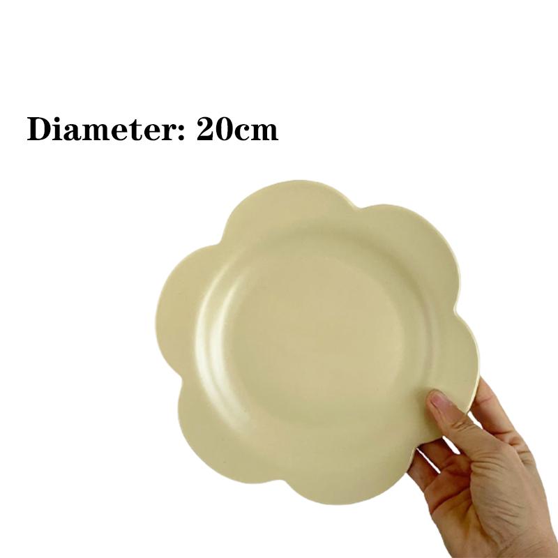Cream Yellow Flower Ceramic Plate  Coffee Cup  Breakfast  Dessert  Afternoon Tableware  tea cup
