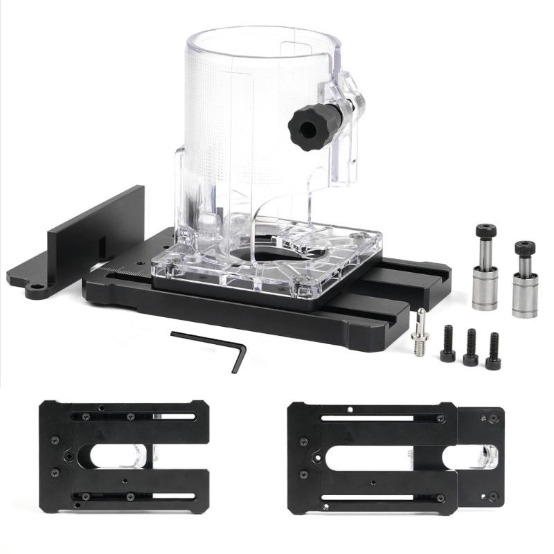 Guide Roller Slotting Attachment with Clear Base and Metal Body for Grooving Work, Guided Contact, Workshop Use, and Trim Work Support