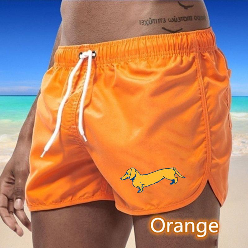 2025 Summer New Men's Quick-Drying Swim Trunks Sports Pants Swimwear Beach Shorts Jogging Shorts Dog Print