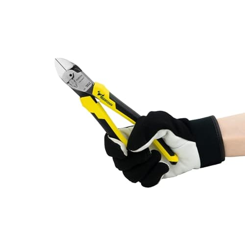 TSUNODA Power Hard Wire Nippers, Eccentric, for Electrical Work, 200mm, PKN-200TG