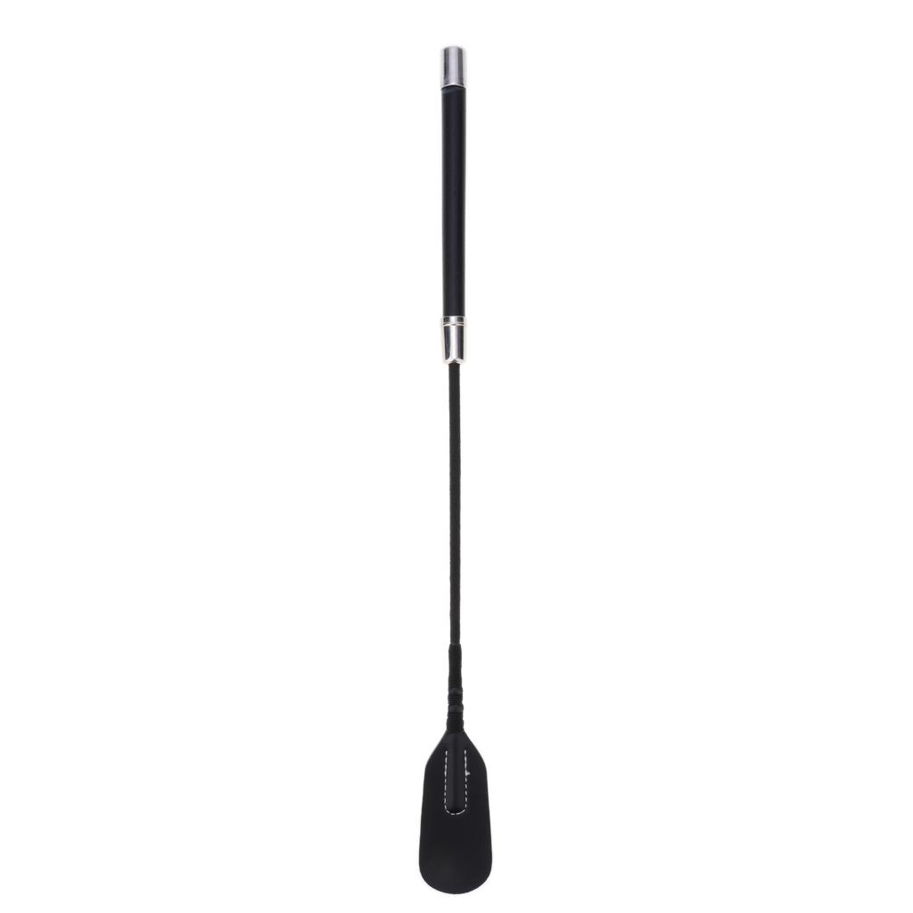 Black Riding Crop Straight Leather Restraint Cosplay Supplies