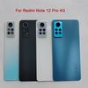+ Bakre Glas Batterilock För Xiaomi Redmi Note 12 Pro 4G med Kameralins Bakre Hus Fodral Ersättning & Tejp