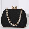 Luxury Square Rhinestones Evening Bags  For Women Chain Shoulder Crossbody Bags Ladies Party Wedding Clutch