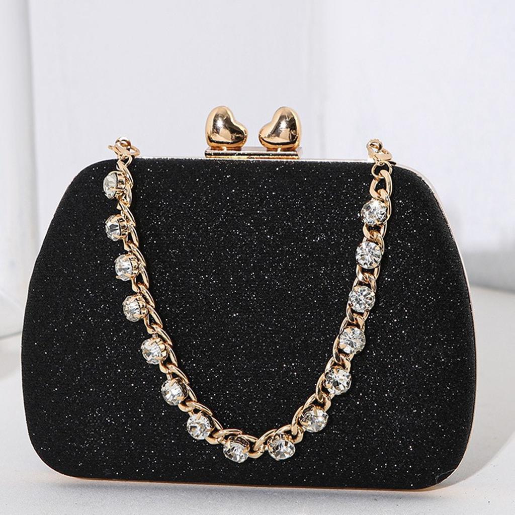 Luxury Square Rhinestones Evening Bags For Women Chain Shoulder Crossbody Bags Ladies Party Wedding Clutch