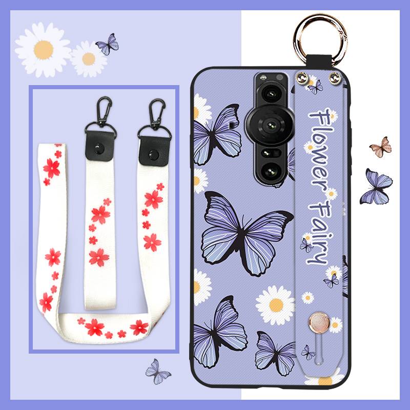 Shockproof Soft case Phone Case For Sony Xperia Pro-I Dirt-resistant Durable Back Cover Anti-dust Wristband Protective