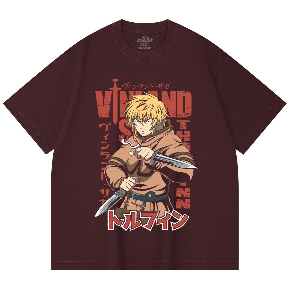 

230 Gsm 100% Cotton Vinland Saga V1 Thorfinn Print Unisex Heavy Cotton T Shirt 2XL