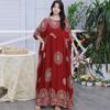 South East Asia 100kg super fat dress fat girl plus short sleeve maternity dress loose floral beach long skirt
