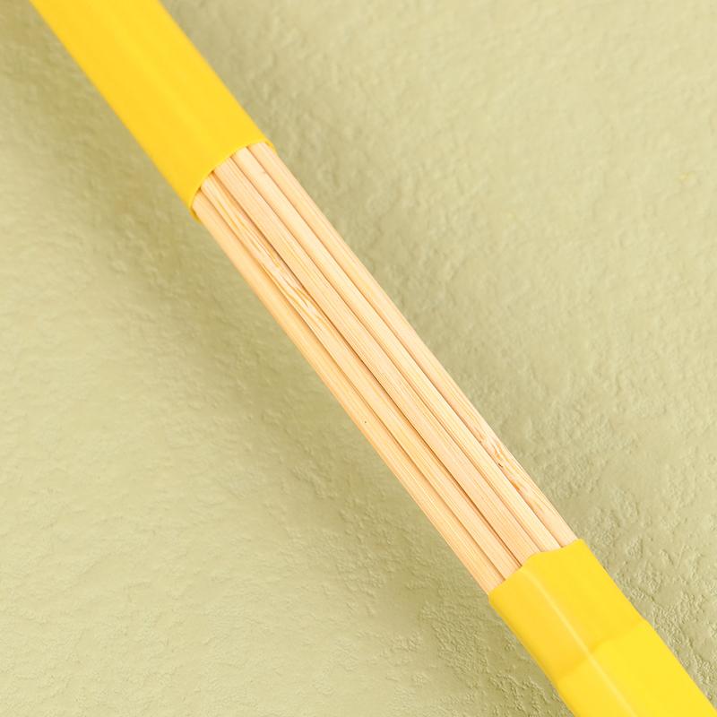 1Pair Bamboo Drumsticks Drum Sticks Percussion Drum Brushes Bundle Harmmer With Rubber Handle Drum Accessories