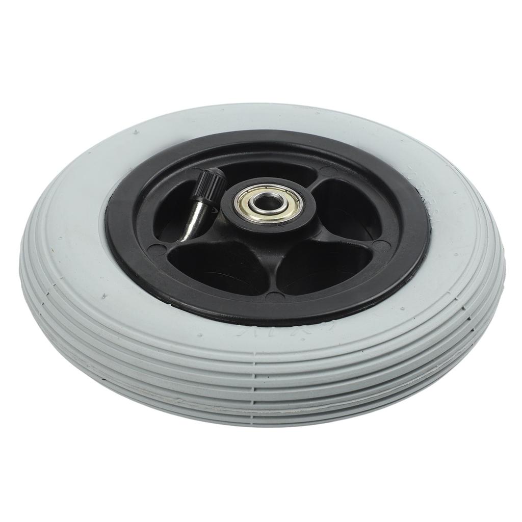 6-Inch Gray Tire Electric Wheelchair Front Wheel Ottobock Compatible
